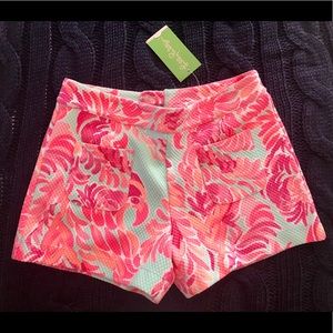 NWT Lilly Pulitzer Short Poolside Blue Love Birds